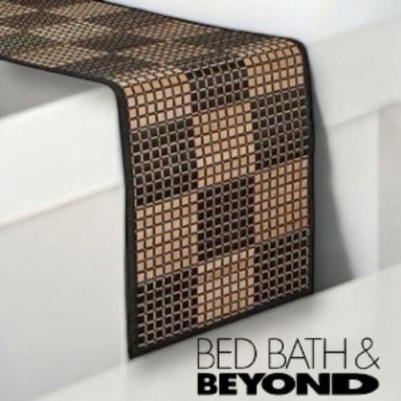 Bed Bath & Beyond Bamboo Table Runner in Black Checkers 13” X 90” - Picture 2 of 15